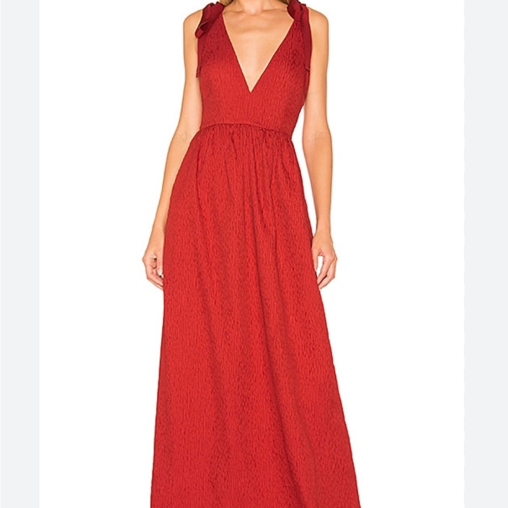 Rebecca Vallance Deep Red Maxi Dress